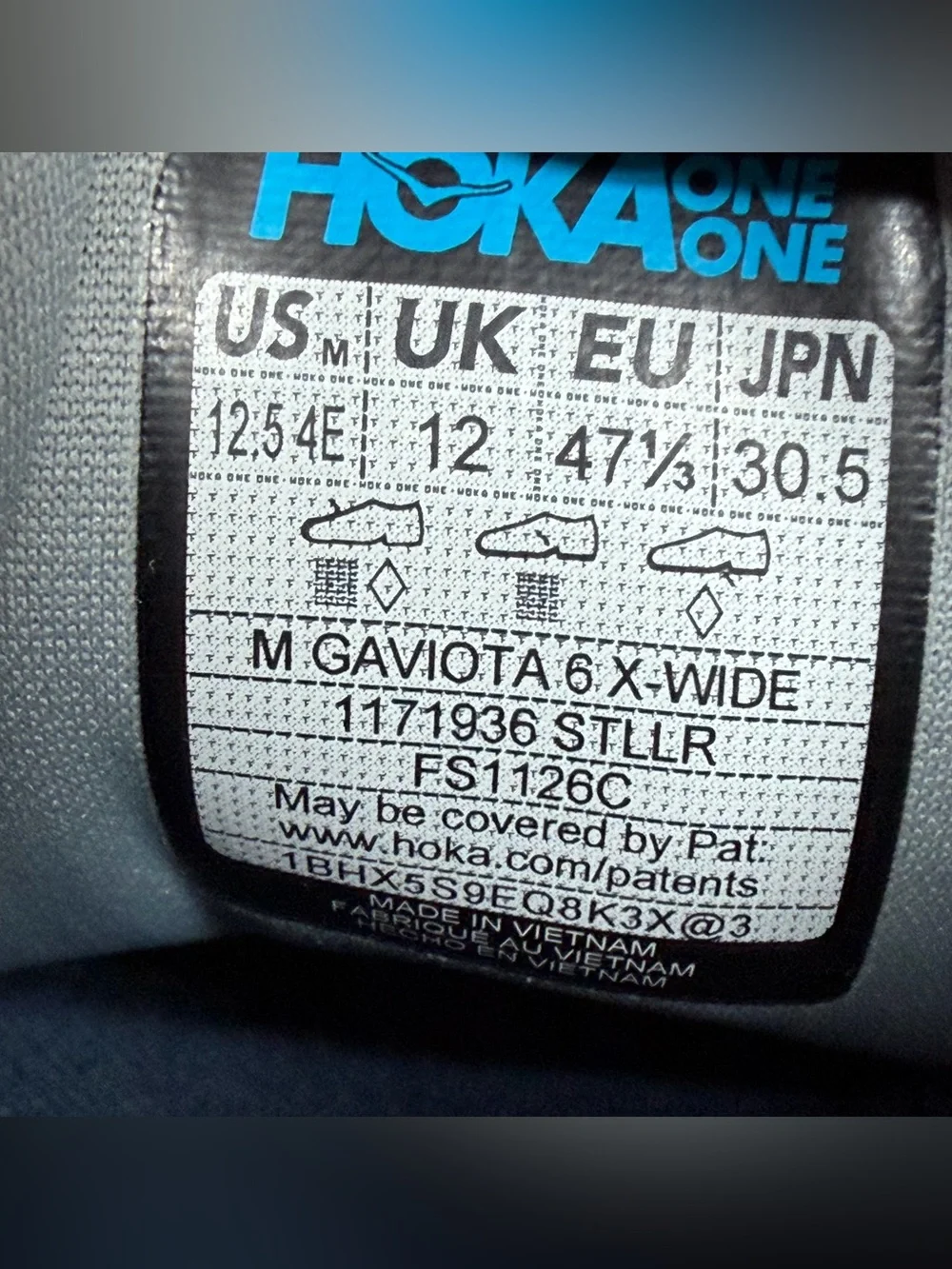 NEW HOKA Gaviota 6 Men's Size 12.5 4E X-WIDE Stellar Grey/Stardust Running Shoes